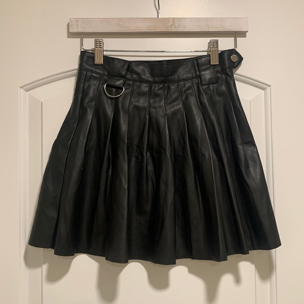 Bershka leather mini skirt